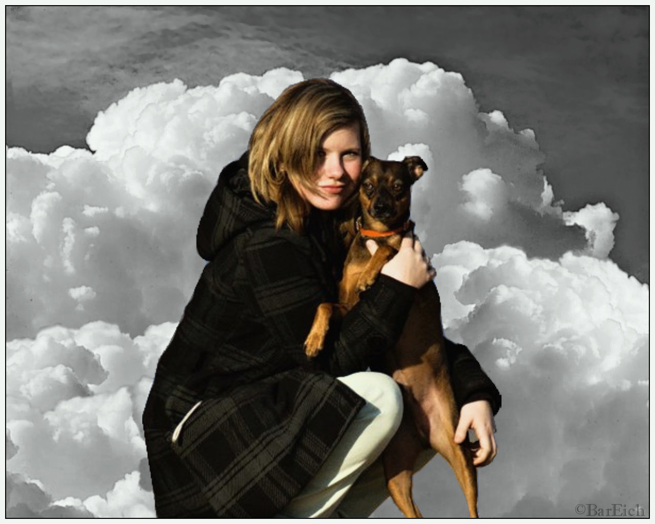 With my dog